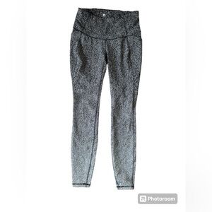 All in motion black white speckled ombré high waist athletic leggings xs